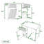 Ensemble de deux meubles de bar à café avec espace réfrigérateur et armoire à poubelles basculante-1654520837
