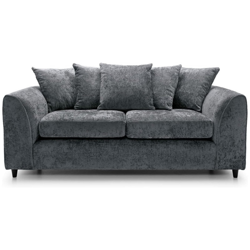 3 Seater Chenille Sofa, Grey