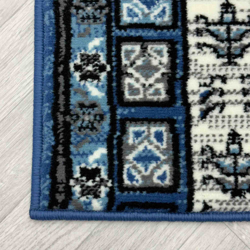 Runner Geometric Area Rug, Runner 60 x 390 cm