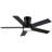 Bauhaus 52" Integrated LED Flush Mount with Matte Blades Ceiling Fan with Remote Quiet Motor (5-Blade)-1945402439-1945402438