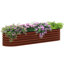 Ensemble de jardinière surélevée galvanisée, boîte à fleurs en métal avec bordure de sécurité, 94,5 po x 23,5 po x 16,5 po-545730044-575339357