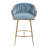 26'' Counter Height Bar Stools Set Of 2 Kitchen Island Counter Bar Stool With Hand- Wave Back, Golden Chromed Base And Footrest-1447224227