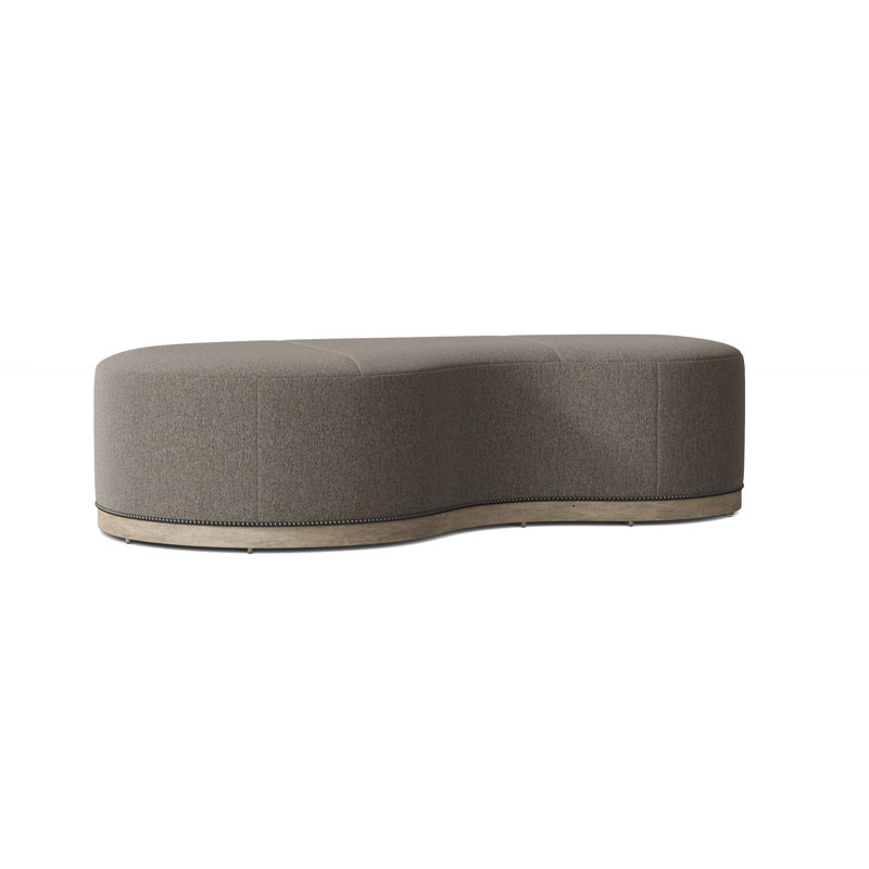 Madeline 61'' Wide Cocktail Ottoman, Charcoal, 8794 Hazelnut Polypropylene/Olefin