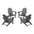 Chaise Adirondack d'extérieur en poly (ensemble de 4)