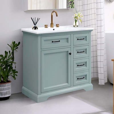 Armoire de meuble-lavabo 36 po avec lavabo en céramique
