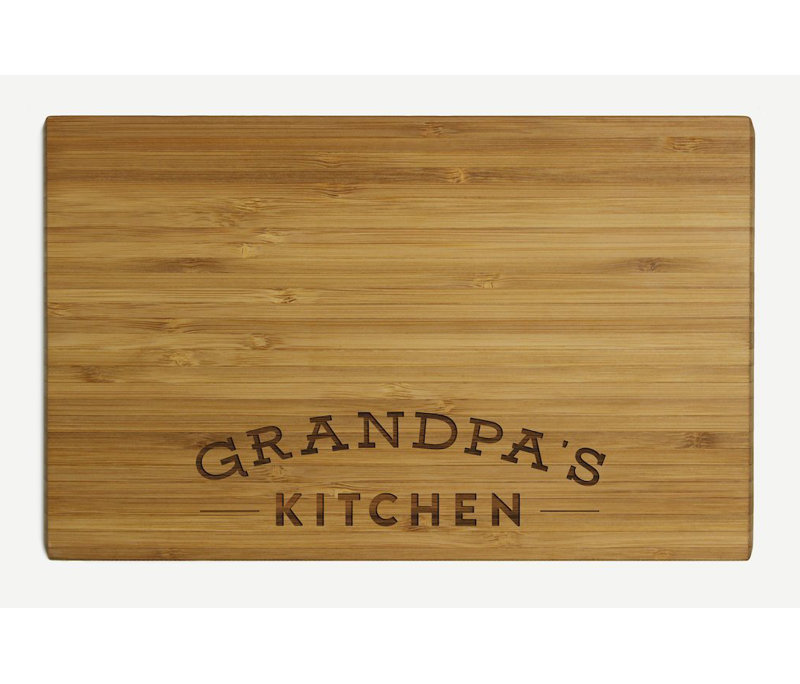 Koyal Wholesale "Grandpa's Kitchen" Wood Cutting Board