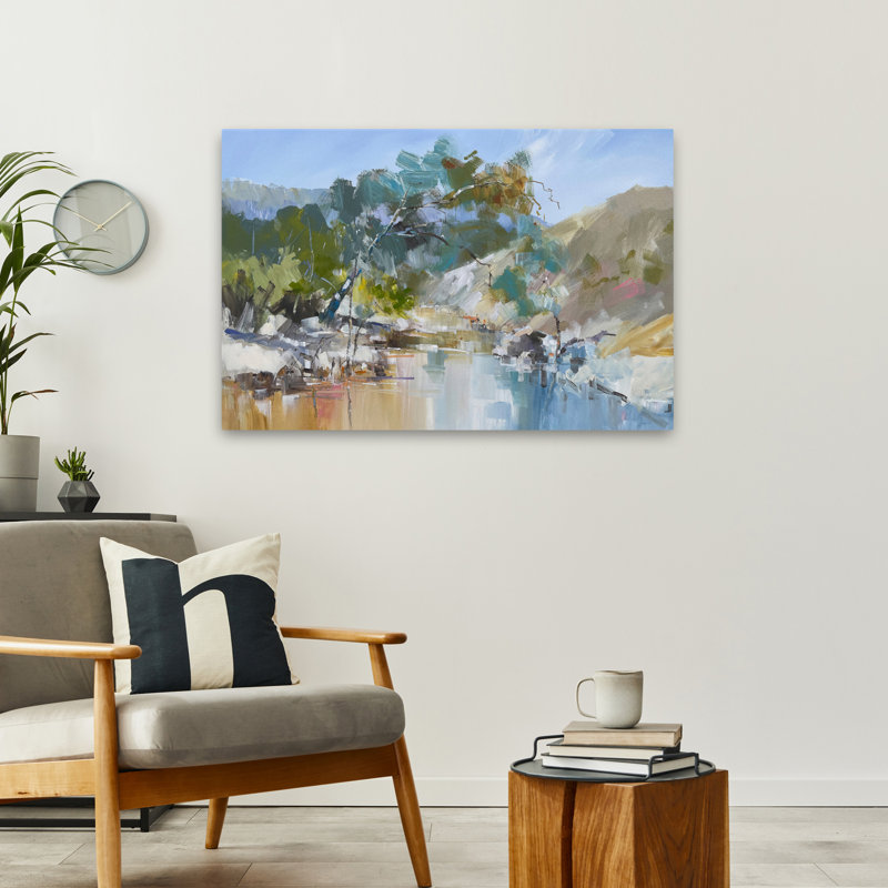 Ruisseau à flinders - paysages côtiers, cours d'eau, rivières, lac, gris, H 24 po x l 36 po