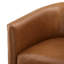 Fauteuil d'appoint pivotant en cuir fleur brun Kristo