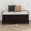 Banc de rangement moderne cannelé avec coussin et 3 tiroirs-45765635