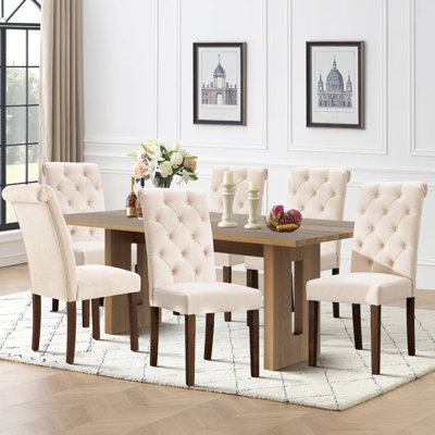 Chaises de salle à manger en bois touffeté Gerrilyn