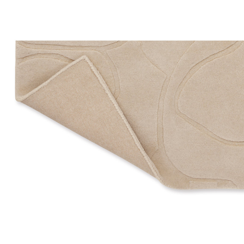 Wool Area Rug in Cream, 4'7" x 6'7"