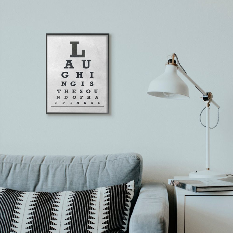 «Eye Chart Family Home Inspirational Word Design», impression sur toile, H 20 po x l 16 po x P 1,5 po