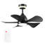 30" Ceiling Fan with LED Light Night Light, Remote Control, WhisperQuiet DC Motor, 6 Speeds, Matte Black, Reversible Airflow