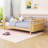 Wood Platform Bed with Rails-707953968-707953969