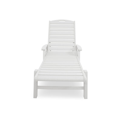 Chaise longue POLYWOOD Yacht Club avec accoudoirs - empilable