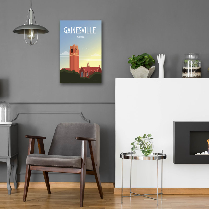  «Gainesville» par Omar Escalante, art mural en verre acrylique, 24 po x 36 po, H 24 po x l 16 po x P 0,2 po