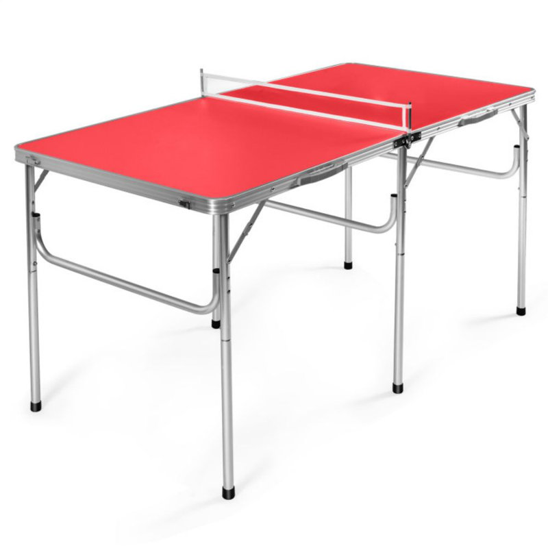 Table de tennis de table d'intérieur pliable de taille réglementaire avec raquettes et balles (6,35 mm d'épaisseur)