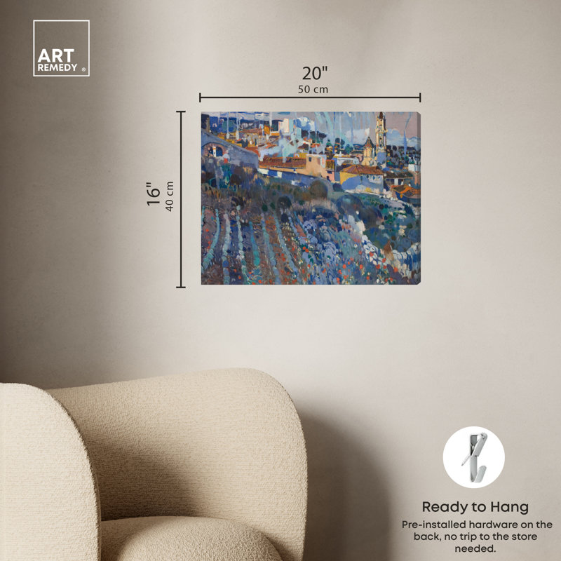 Art mural Joaquim Mir, H 16 po x l 20 po, Toile tendue