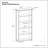 Amherst 24"W Solid Wood 5 Shelf Narrow Bookcase with Adjustable Shelves-304634585