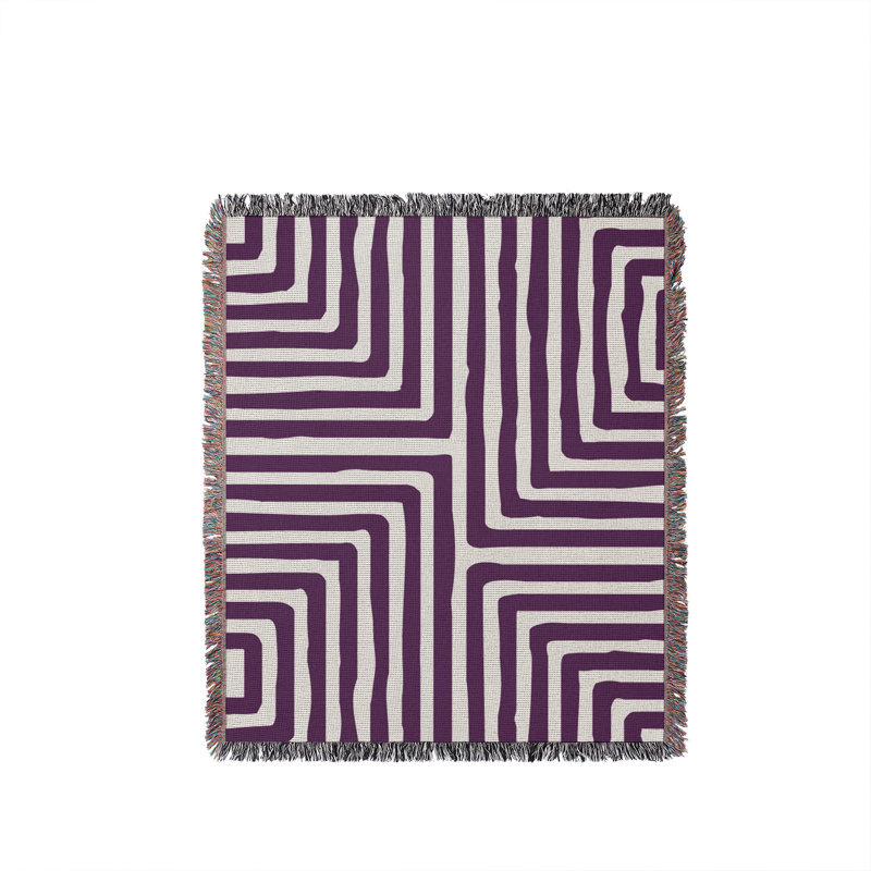 Jeté en coton Waren, 50 x 70, Violet