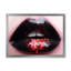 Femme charnue avec des lèvres noires et roses - Photographie sur toile-59815652-59815651