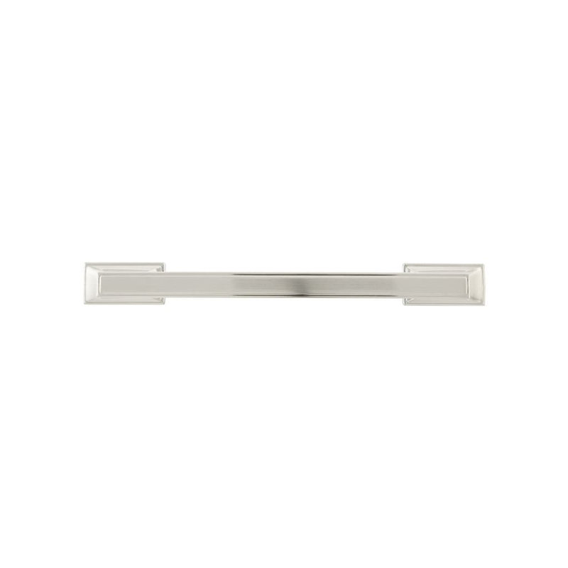 Brownstone Collection Handle Pull - Cabinet Pull - Transitional Hardware for Drawers & Cabinets, Satin Nickel, 5 1/16"