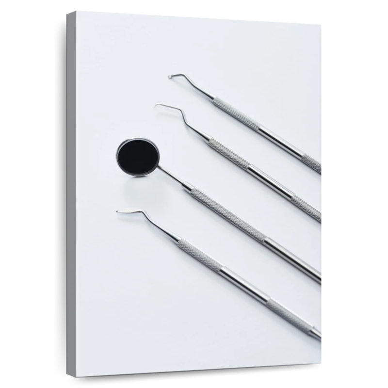 Four Dental Tools, 30" H x 20" W