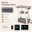 Table d'appoint avec station de recharge, ports USB et prises électriques, table de chevet pour chambre, tablette de rangement à 3 niveaux, table de nuit-134830639-134876965