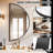 Arched Aluminum Frame Wall Mirror with Tempered Glass for Bathroom, Living Room, Entryway-723004038-723004039