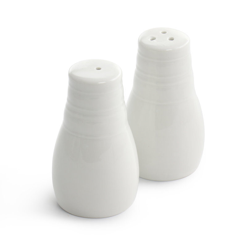 Service de table rond en céramique 32 pièces en blanc