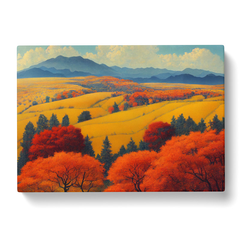Autumn Meadow Landscape Vol.3 - Wrapped Canvas, 35cm H x 50cm W x 3cm D