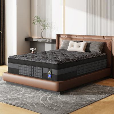 ENSHUI 12" Medium Firm Euro Top Hybrid Mattress - Breathable & Cooling