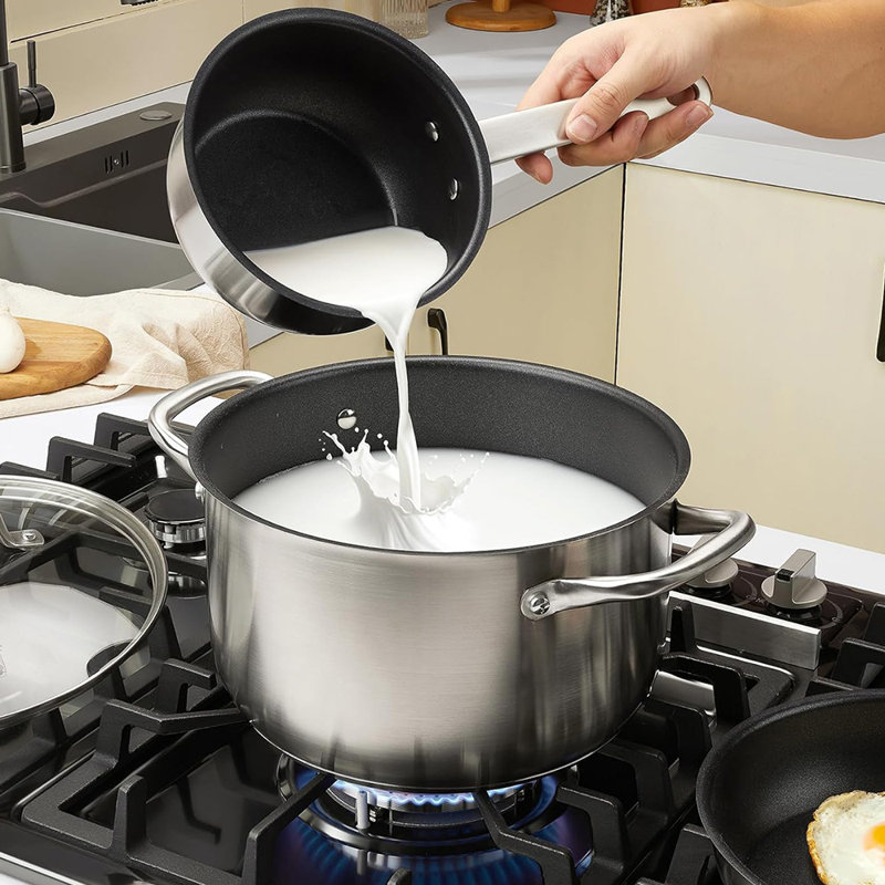 10 Piece Nonstick Stainless Steel Cookware Set