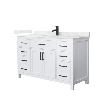 Beckett 54" Freestanding Single Bathroom Vanity with Quartz Top