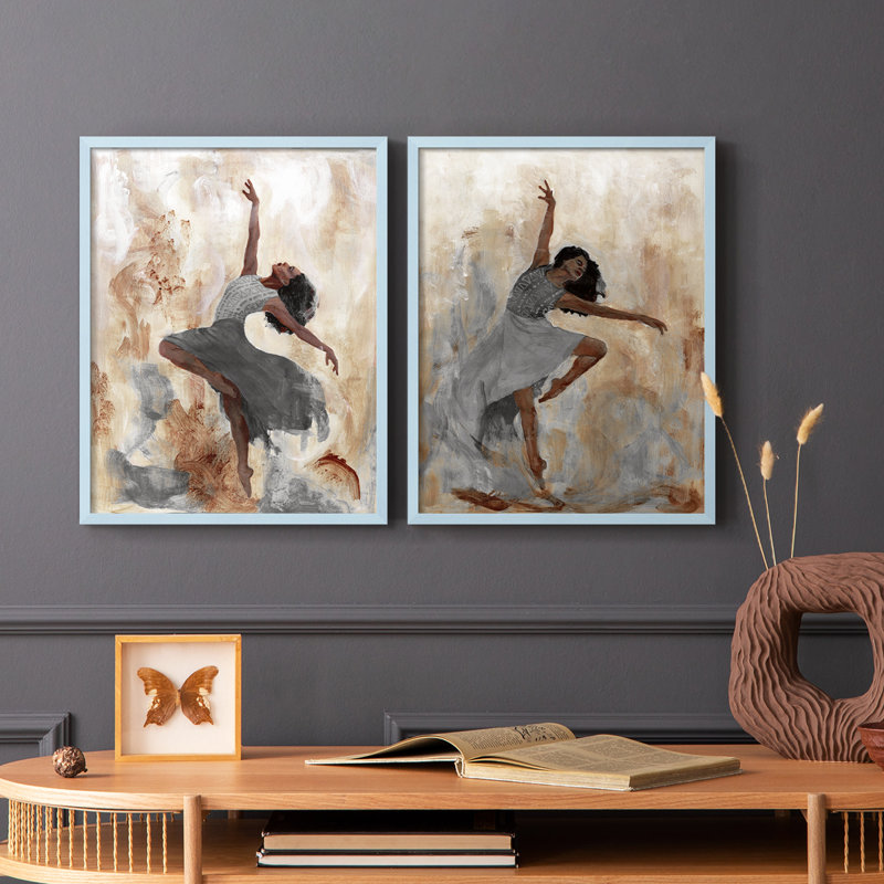 «Beautiful Dancer I», reproduction encadrée de qualité supérieure - prête à être accrochée - aucun clou requis - aucun clou requis