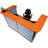 U-Shaped Synthetic Laminate Reception Desk-2074252919