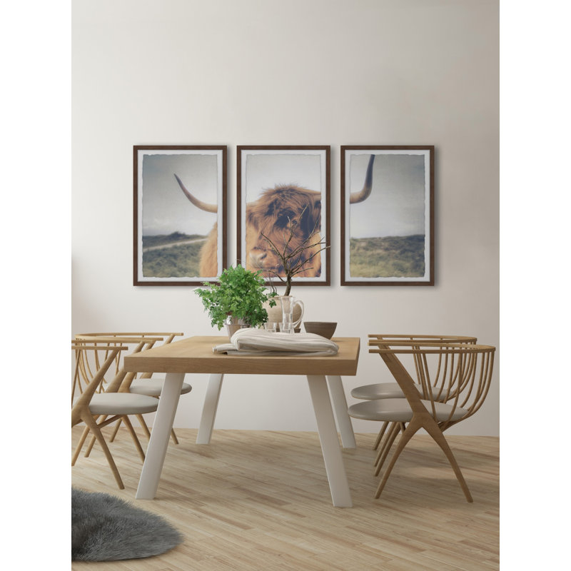 Cow's Eye View by Marmont Hill - 3 Piece Single Picture Frame Print, 45cm H x 38cm W x 3.81cm D