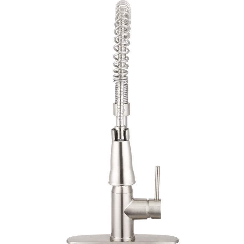 Pacific Bay Rainier Pull Down Kitchen Faucet, Brushed Satin Nickel