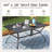 6-Person Patio Dining Set With  Rectangular Metal Table And PVC-coated polyester Sling Chairs (Set Of 7)