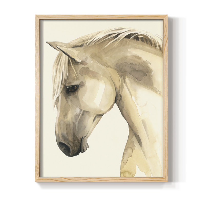 Golden Palomino II, reproduction encadrée - bois massif, H 11 po x l 9 po