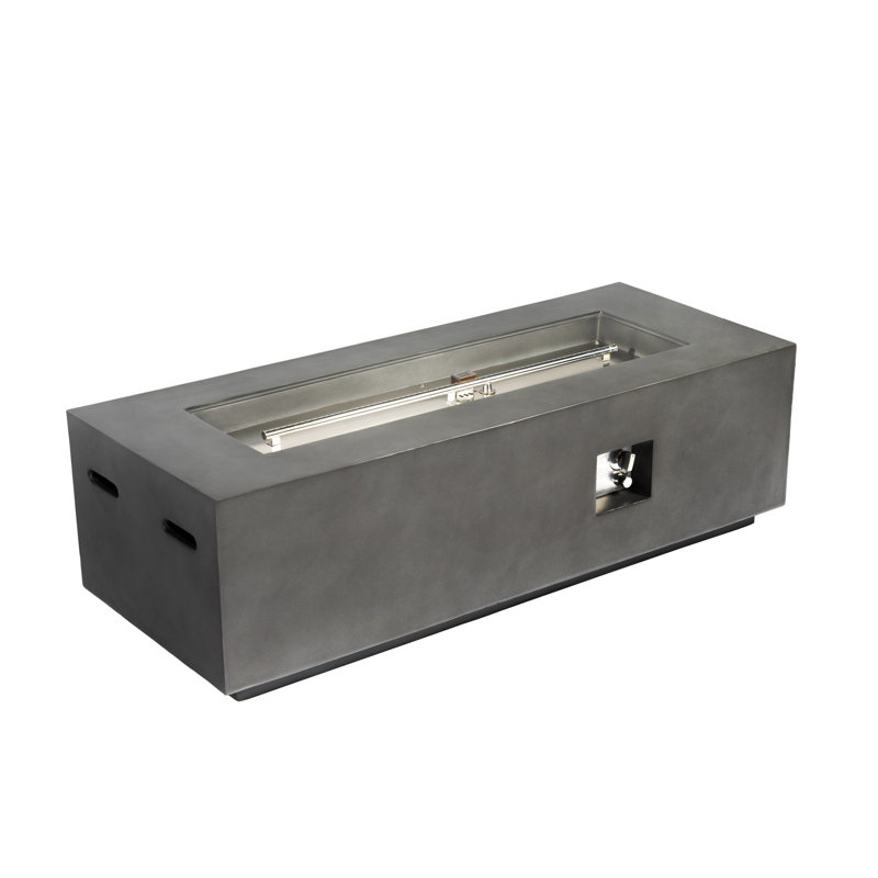 Outdoor Rectangle Propane Fire Pit Table