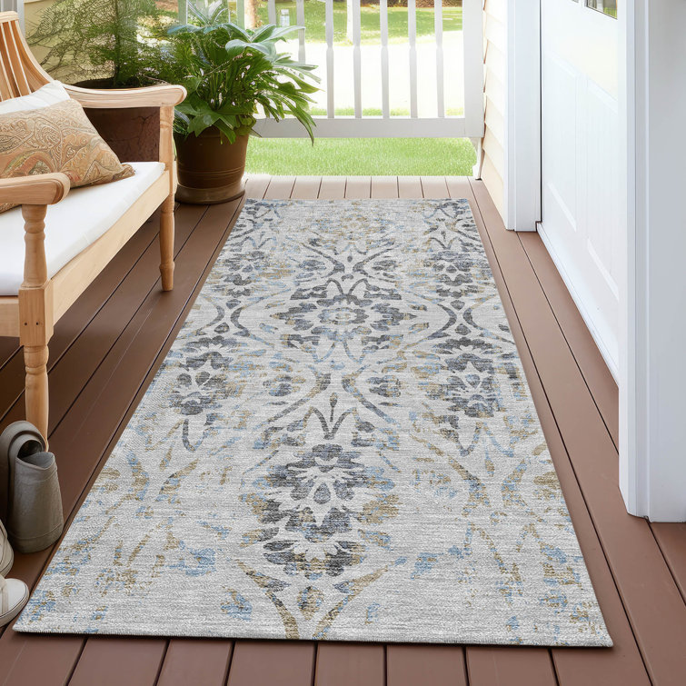 Maliana Washable Floral Indoor / Outdoor Rug