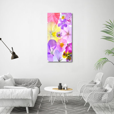 Colourful Flowers - Wrapped Canvas Print