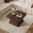 36'' Solid Wood Square Coffee Table with Live Edge-210980620