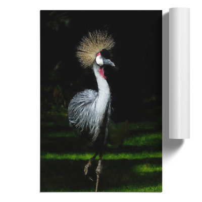 Crane Bird Painting - Frameless Print