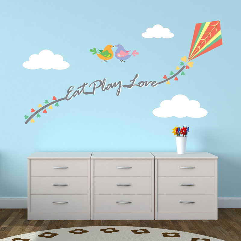 Décalcomanie murale « manger play love »