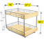 Rangement coulissant pour armoire, tablette coulissante (argent)