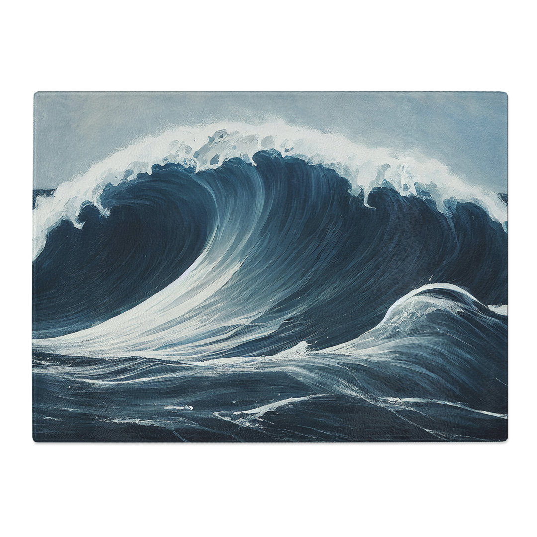 Passionate Ocean Wave  Glass Chopping Board