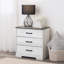 Table de chevet à 3 tiroirs, table de bout à 3 tiroirs Yazeed, rangement pour chambre à coucher, bureau, salon, l 16,5 po x l 27,5 po x H 26,75 po, blanc délavé Yazeed-1372190337