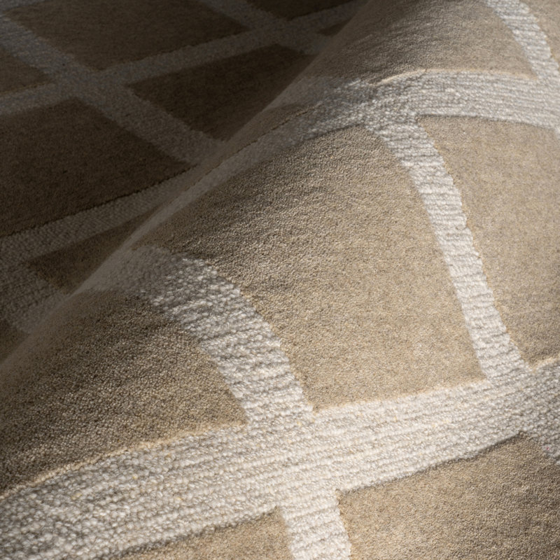  Tapis en laine à carreaux Nepenthe, Rectangle 7 pi 6 po x 9 pi 6 po